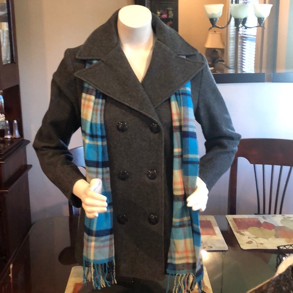 Steve Madden Grey Wool Pea Coat - Picture 1 of 7